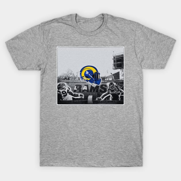 80's Rams Helmet [Vintage Distressed] T-Shirt by Science Busters Podcast